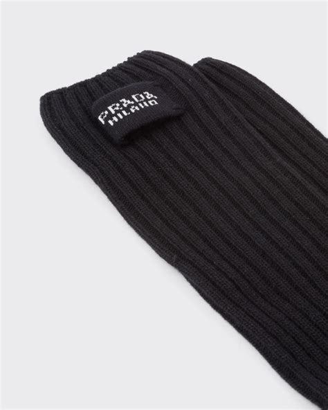 Black Wool And Cashmere Socks 